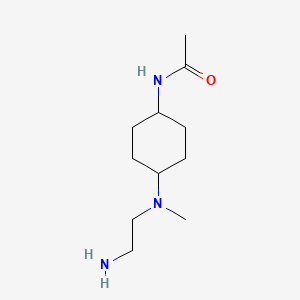 molecular formula C11H23N3O B7928148 N-{4-[(2-Amino-ethyl)-methyl-amino]-cyclohexyl}-acetamide 