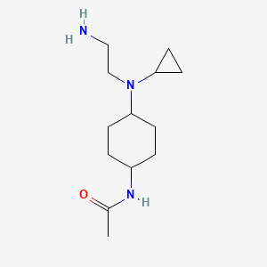 molecular formula C13H25N3O B7928168 N-{4-[(2-Amino-ethyl)-cyclopropyl-amino]-cyclohexyl}-acetamide 