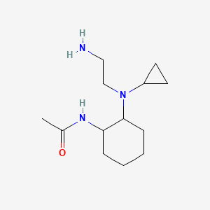 molecular formula C13H25N3O B7928173 N-{2-[(2-Amino-ethyl)-cyclopropyl-amino]-cyclohexyl}-acetamide 