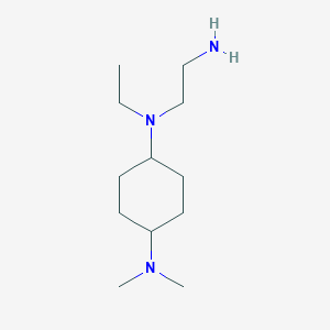 molecular formula C12H27N3 B7928212 N-(2-Amino-ethyl)-N-ethyl-N',N'-dimethyl-cyclohexane-1,4-diamine CAS No. 2103399-36-4