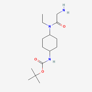 molecular formula C15H29N3O3 B7928261 {4-[(2-Amino-acetyl)-ethyl-amino]-cyclohexyl}-carbamic acid tert-butylester 