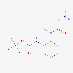 molecular formula C15H29N3O3 B7928273 {2-[(2-Amino-acetyl)-ethyl-amino]-cyclohexyl}-carbamic acid tert-butylester 