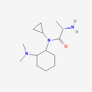 molecular formula C14H27N3O B7928361 (S)-2-Amino-N-cyclopropyl-N-(2-dimethylamino-cyclohexyl)-propionamide 