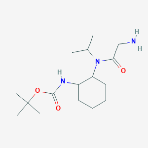 molecular formula C16H31N3O3 B7928366 {2-[(2-Amino-acetyl)-isopropyl-amino]-cyclohexyl}-carbamic acid tert-butyl ester 