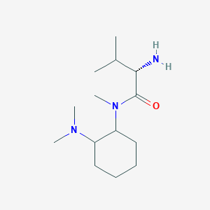 molecular formula C14H29N3O B7928376 (S)-2-Amino-N-(2-dimethylamino-cyclohexyl)-3,N-dimethyl-butyramide 