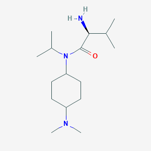 molecular formula C16H33N3O B7928392 (S)-2-Amino-N-(4-dimethylamino-cyclohexyl)-N-isopropyl-3-methyl-butyramide 
