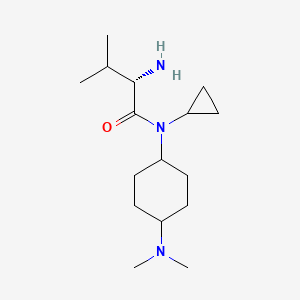 molecular formula C16H31N3O B7928401 (S)-2-Amino-N-cyclopropyl-N-(4-dimethylamino-cyclohexyl)-3-methyl-butyramide 