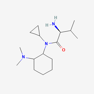 molecular formula C16H31N3O B7928402 (S)-2-Amino-N-cyclopropyl-N-(2-dimethylamino-cyclohexyl)-3-methyl-butyramide 