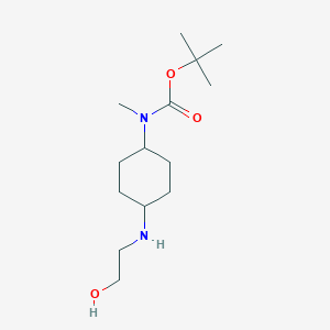 molecular formula C14H28N2O3 B7928412 [4-(2-Hydroxy-ethylamino)-cyclohexyl]-methyl-carbamic acid tert-butyl ester 