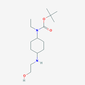 molecular formula C15H30N2O3 B7928419 Ethyl-[4-(2-hydroxy-ethylamino)-cyclohexyl]-carbamic acid tert-butyl ester 