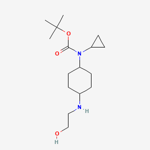 molecular formula C16H30N2O3 B7928429 Cyclopropyl-[4-(2-hydroxy-ethylamino)-cyclohexyl]-carbamic acid tert-butyl ester 