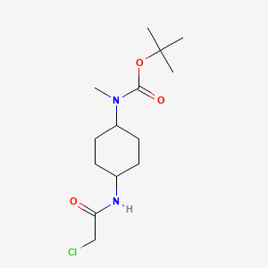 molecular formula C14H25ClN2O3 B7928437 [4-(2-Chloro-acetylamino)-cyclohexyl]-methyl-carbamic acid tert-butyl ester 
