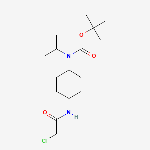molecular formula C16H29ClN2O3 B7928457 [4-(2-Chloro-acetylamino)-cyclohexyl]-isopropyl-carbamic acid tert-butyl ester 