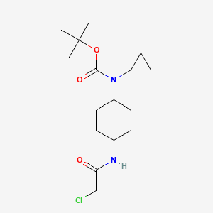 molecular formula C16H27ClN2O3 B7928467 [4-(2-Chloro-acetylamino)-cyclohexyl]-cyclopropyl-carbamic acid tert-butyl ester 