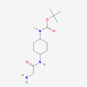 molecular formula C14H27N3O3 B7928473 [4-(2-Amino-acetylamino)-cyclohexyl]-methyl-carbamic acid tert-butyl ester 