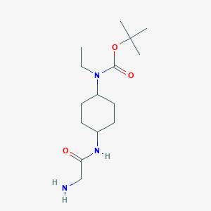 molecular formula C15H29N3O3 B7928481 [4-(2-Amino-acetylamino)-cyclohexyl]-ethyl-carbamic acid tert-butyl ester 