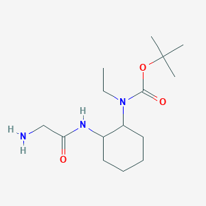 molecular formula C15H29N3O3 B7928489 [2-(2-Amino-acetylamino)-cyclohexyl]-ethyl-carbamic acid tert-butyl ester 