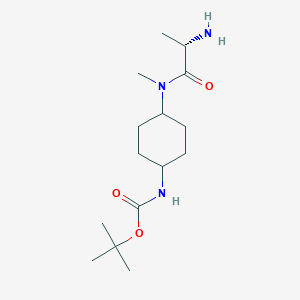 molecular formula C15H29N3O3 B7928491 {4-[((S)-2-Amino-propionyl)-methyl-amino]-cyclohexyl}-carbamic acid tert-butyl ester 