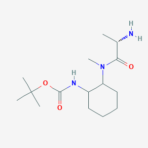 molecular formula C15H29N3O3 B7928507 {2-[((S)-2-Amino-propionyl)-methyl-amino]-cyclohexyl}-carbamic acid tert-butyl ester 