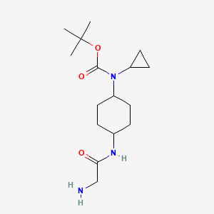 molecular formula C16H29N3O3 B7928510 [4-(2-Amino-acetylamino)-cyclohexyl]-cyclopropyl-carbamic acid tert-butyl ester 