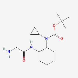 molecular formula C16H29N3O3 B7928513 [2-(2-Amino-acetylamino)-cyclohexyl]-cyclopropyl-carbamic acid tert-butyl ester 