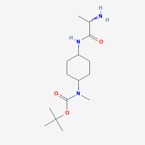molecular formula C15H29N3O3 B7928517 [4-((S)-2-Amino-propionylamino)-cyclohexyl]-methyl-carbamic acid tert-butyl ester 