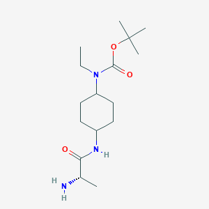 molecular formula C16H31N3O3 B7928522 [4-((S)-2-Amino-propionylamino)-cyclohexyl]-ethyl-carbamic acid tert-butyl ester 