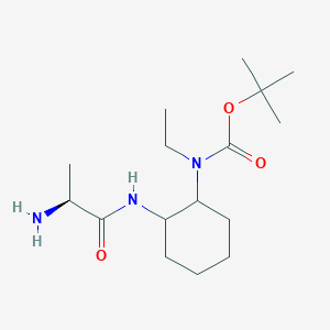 molecular formula C16H31N3O3 B7928530 [2-((S)-2-Amino-propionylamino)-cyclohexyl]-ethyl-carbamic acid tert-butyl ester 