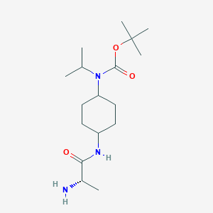molecular formula C17H33N3O3 B7928533 [4-((S)-2-Amino-propionylamino)-cyclohexyl]-isopropyl-carbamic acid tert-butyl ester 