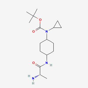 molecular formula C17H31N3O3 B7928546 [4-((S)-2-Amino-propionylamino)-cyclohexyl]-cyclopropyl-carbamic acid tert-butyl ester 