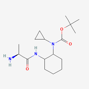 molecular formula C17H31N3O3 B7928551 [2-((S)-2-Amino-propionylamino)-cyclohexyl]-cyclopropyl-carbamic acid tert-butyl ester 