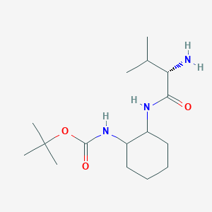 molecular formula C16H31N3O3 B7928554 [2-((S)-2-Amino-3-methyl-butyrylamino)-cyclohexyl]-carbamic acid tert-butyl ester 