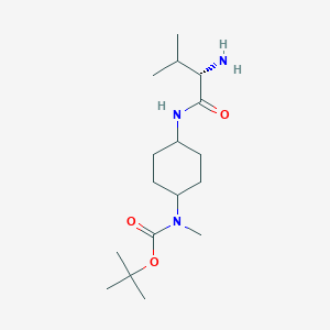 molecular formula C17H33N3O3 B7928556 [4-((S)-2-Amino-3-methyl-butyrylamino)-cyclohexyl]-methyl-carbamic acid tert-butyl ester 