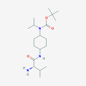 molecular formula C19H37N3O3 B7928575 [4-((S)-2-Amino-3-methyl-butyrylamino)-cyclohexyl]-isopropyl-carbamic acid tert-butyl ester 