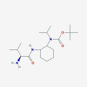 molecular formula C19H37N3O3 B7928581 [2-((S)-2-Amino-3-methyl-butyrylamino)-cyclohexyl]-isopropyl-carbamic acid tert-butyl ester 
