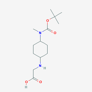 molecular formula C14H26N2O4 B7928606 [4-(tert-Butoxycarbonyl-methyl-amino)-cyclohexylamino]-acetic acid 