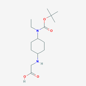 molecular formula C15H28N2O4 B7928616 [4-(tert-Butoxycarbonyl-ethyl-amino)-cyclohexylamino]-acetic acid 