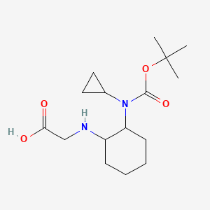 molecular formula C16H28N2O4 B7928646 [2-(tert-Butoxycarbonyl-cyclopropyl-amino)-cyclohexylamino]-acetic acid 
