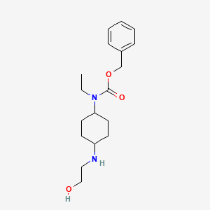 molecular formula C18H28N2O3 B7928657 Ethyl-[4-(2-hydroxy-ethylamino)-cyclohexyl]-carbamic acid benzyl ester 