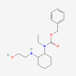 molecular formula C18H28N2O3 B7928664 Ethyl-[2-(2-hydroxy-ethylamino)-cyclohexyl]-carbamic acid benzyl ester 