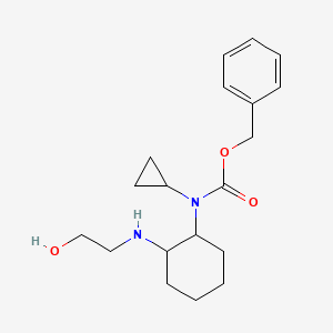 molecular formula C19H28N2O3 B7928686 Cyclopropyl-[2-(2-hydroxy-ethylamino)-cyclohexyl]-carbamic acid benzyl ester 