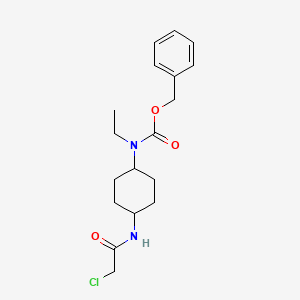 molecular formula C18H25ClN2O3 B7928689 [4-(2-Chloro-acetylamino)-cyclohexyl]-ethyl-carbamic acid benzyl ester 