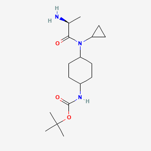 molecular formula C17H31N3O3 B7928695 {4-[((S)-2-Amino-propionyl)-cyclopropyl-amino]-cyclohexyl}-carbamic acid tert-butyl ester 