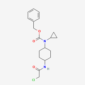 molecular formula C19H25ClN2O3 B7928698 [4-(2-Chloro-acetylamino)-cyclohexyl]-cyclopropyl-carbamic acid benzyl ester 