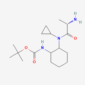 molecular formula C17H31N3O3 B7928700 {2-[((S)-2-Amino-propionyl)-cyclopropyl-amino]-cyclohexyl}-carbamic acid tert-butyl ester 