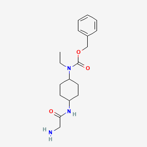 molecular formula C18H27N3O3 B7928707 [4-(2-Amino-acetylamino)-cyclohexyl]-ethyl-carbamic acid benzyl ester 