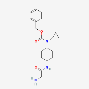 molecular formula C19H27N3O3 B7928719 [4-(2-Amino-acetylamino)-cyclohexyl]-cyclopropyl-carbamic acid benzyl ester 