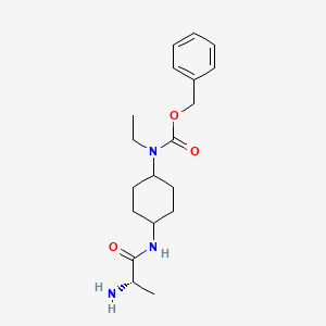 molecular formula C19H29N3O3 B7928724 [4-((S)-2-Amino-propionylamino)-cyclohexyl]-ethyl-carbamic acid benzyl ester 