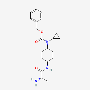 molecular formula C20H29N3O3 B7928729 [4-((S)-2-Amino-propionylamino)-cyclohexyl]-cyclopropyl-carbamic acid benzyl ester 
