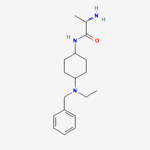 molecular formula C18H29N3O B7928744 (S)-2-Amino-N-[4-(benzyl-ethyl-amino)-cyclohexyl]-propionamide 